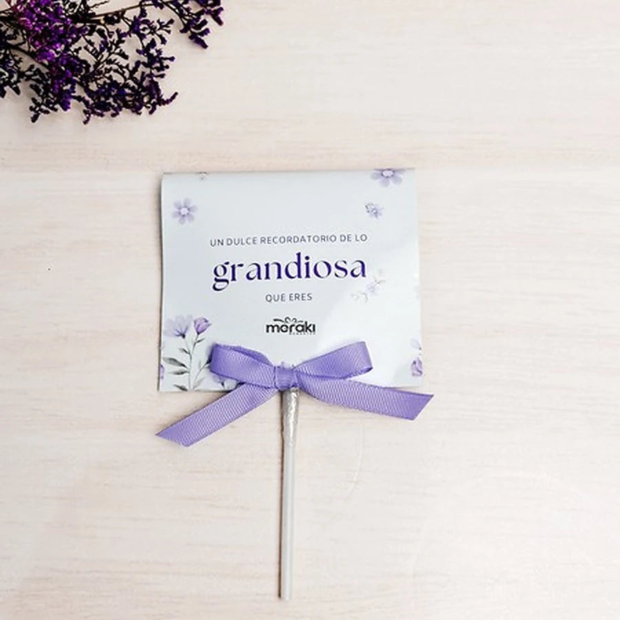 Paleta Dulce Gratitud con Tarjeta