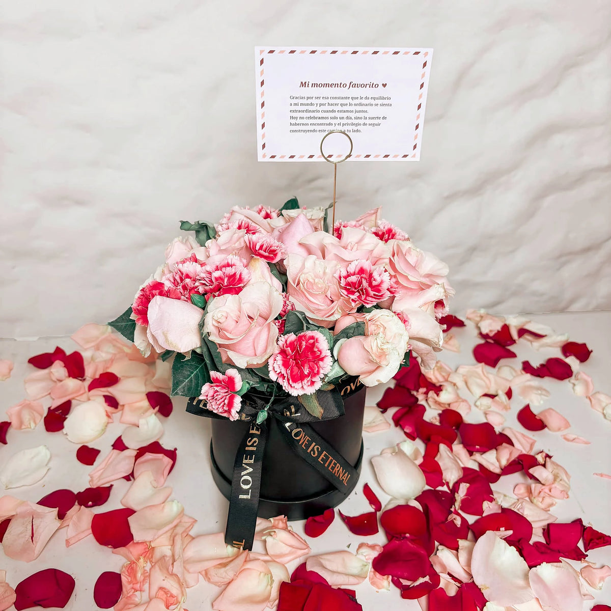 Box Circular con Rosas y Orquídeas