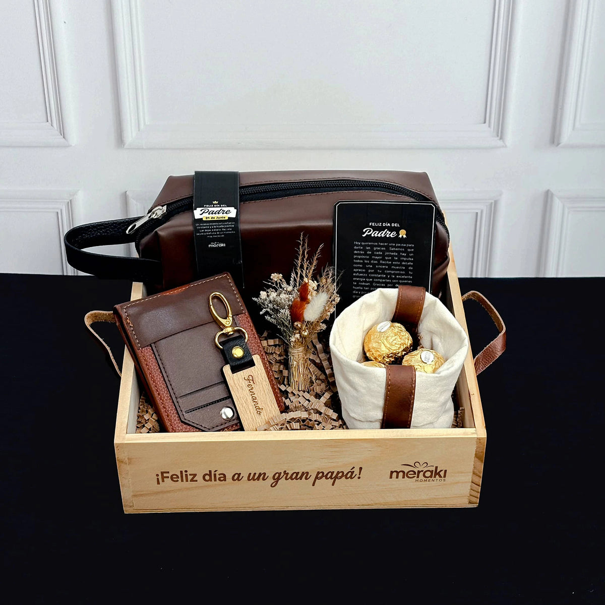 Box de Pino con Neceser y Billetera