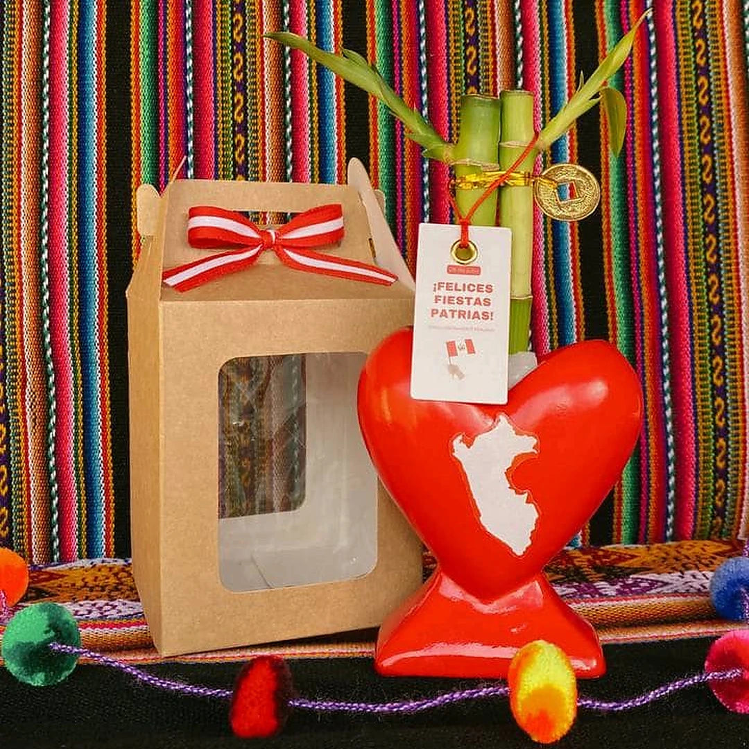 Pack Bambú Corazón Fiestas Patrias