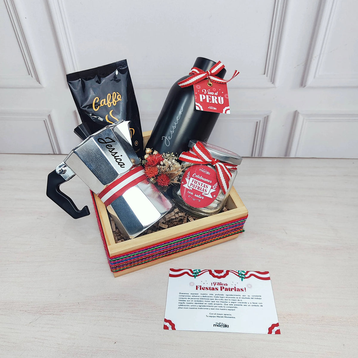 Box de Pino con Café y Prensa