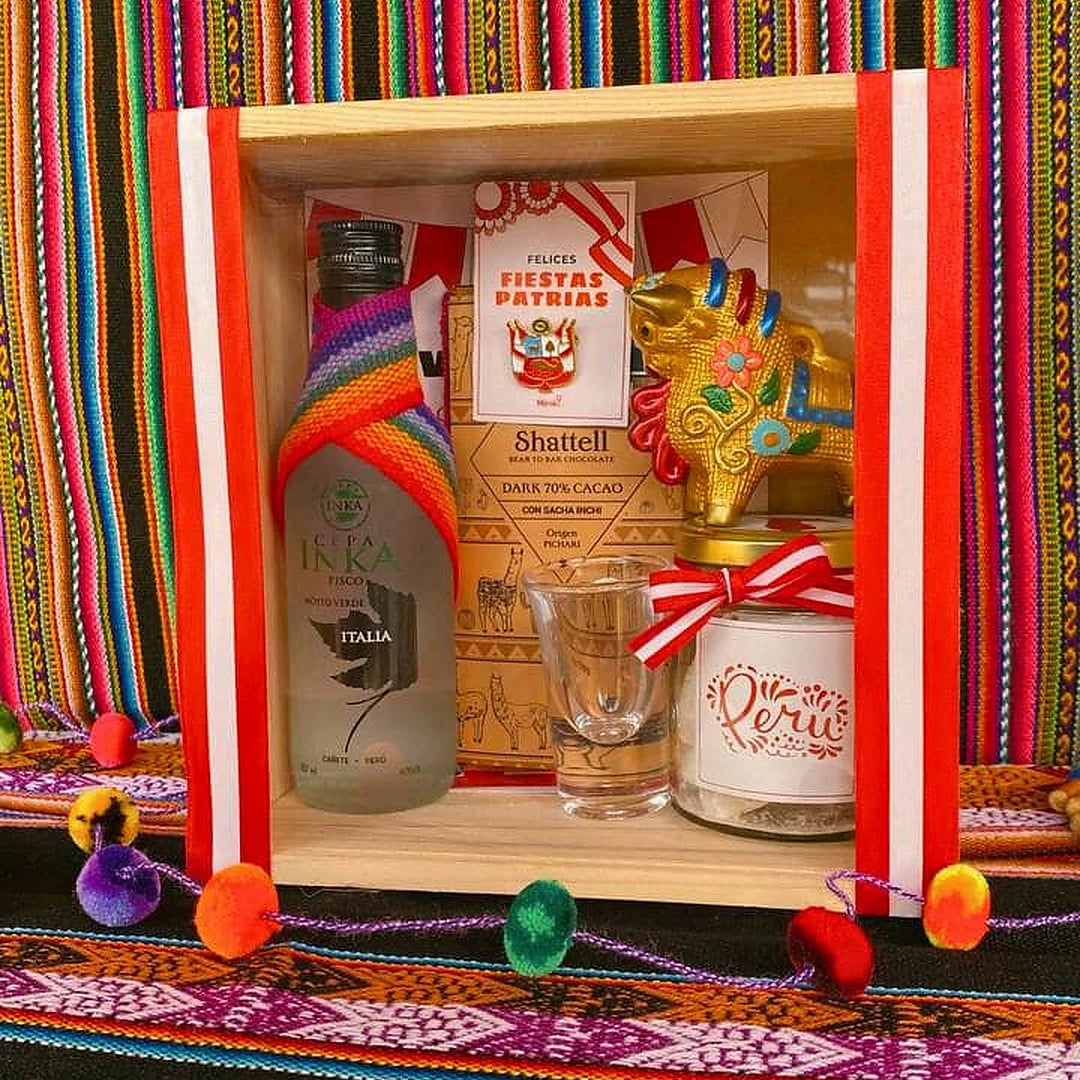 Box Madera Pisco y Tradición Patria