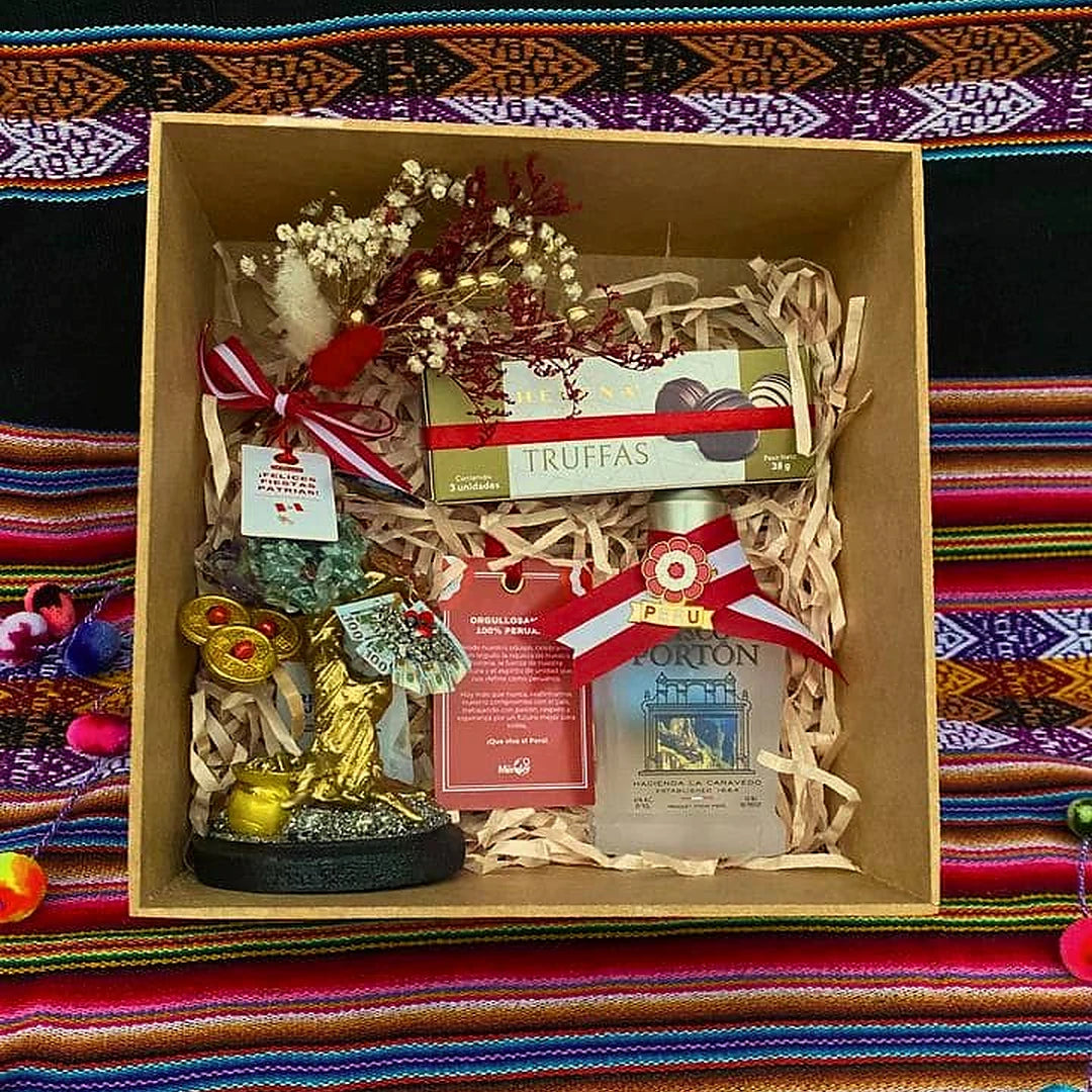 Caja MDF con Pisco y Arbol
