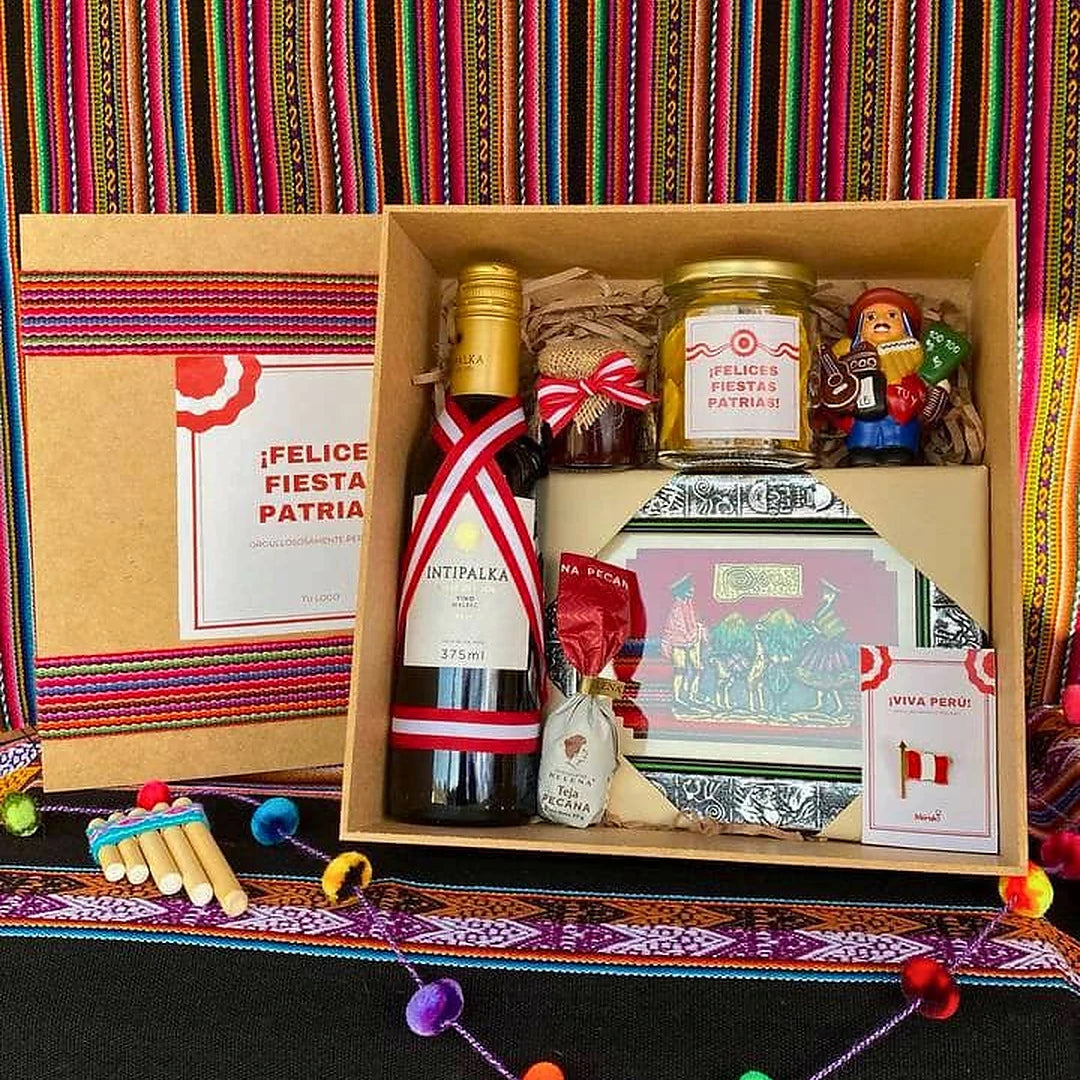 Box Vino Retablo y Tradición Peruana