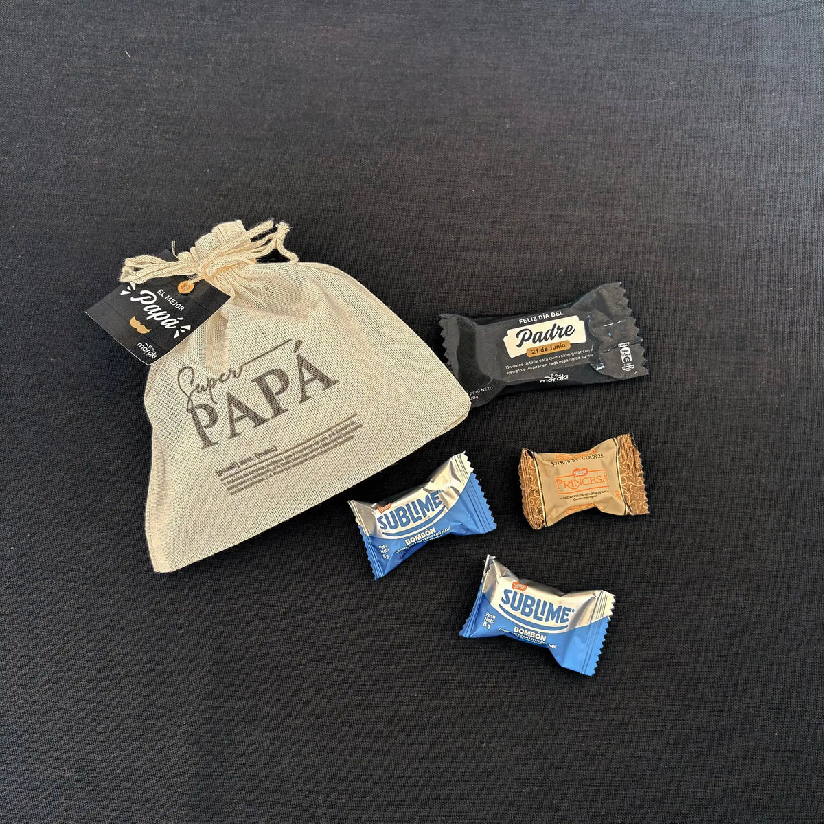 Bolsa de Tocuyo y Chocolates para Papá