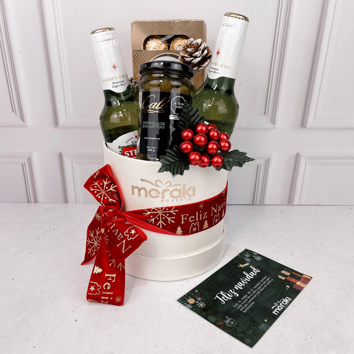 Box Navideño con Cerveza y Chocolates