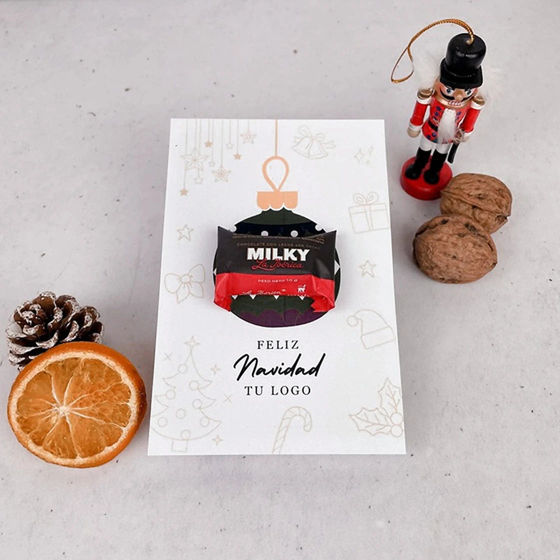 Tarjeta Con Chocolate Y Bolsa Transparente