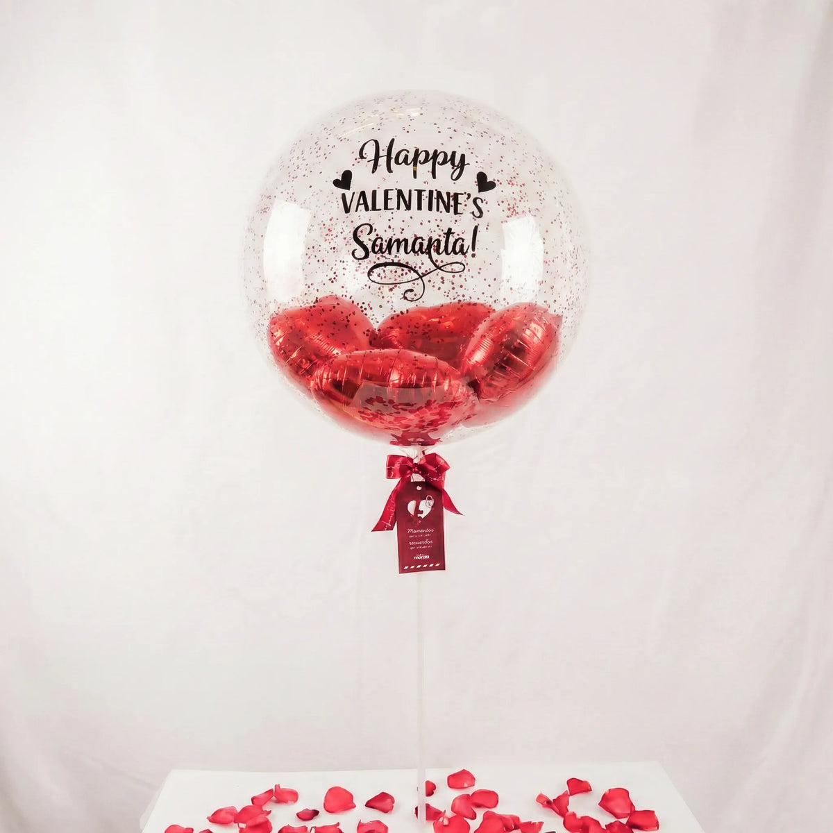 Globo Burbuja Corazones & Confeti