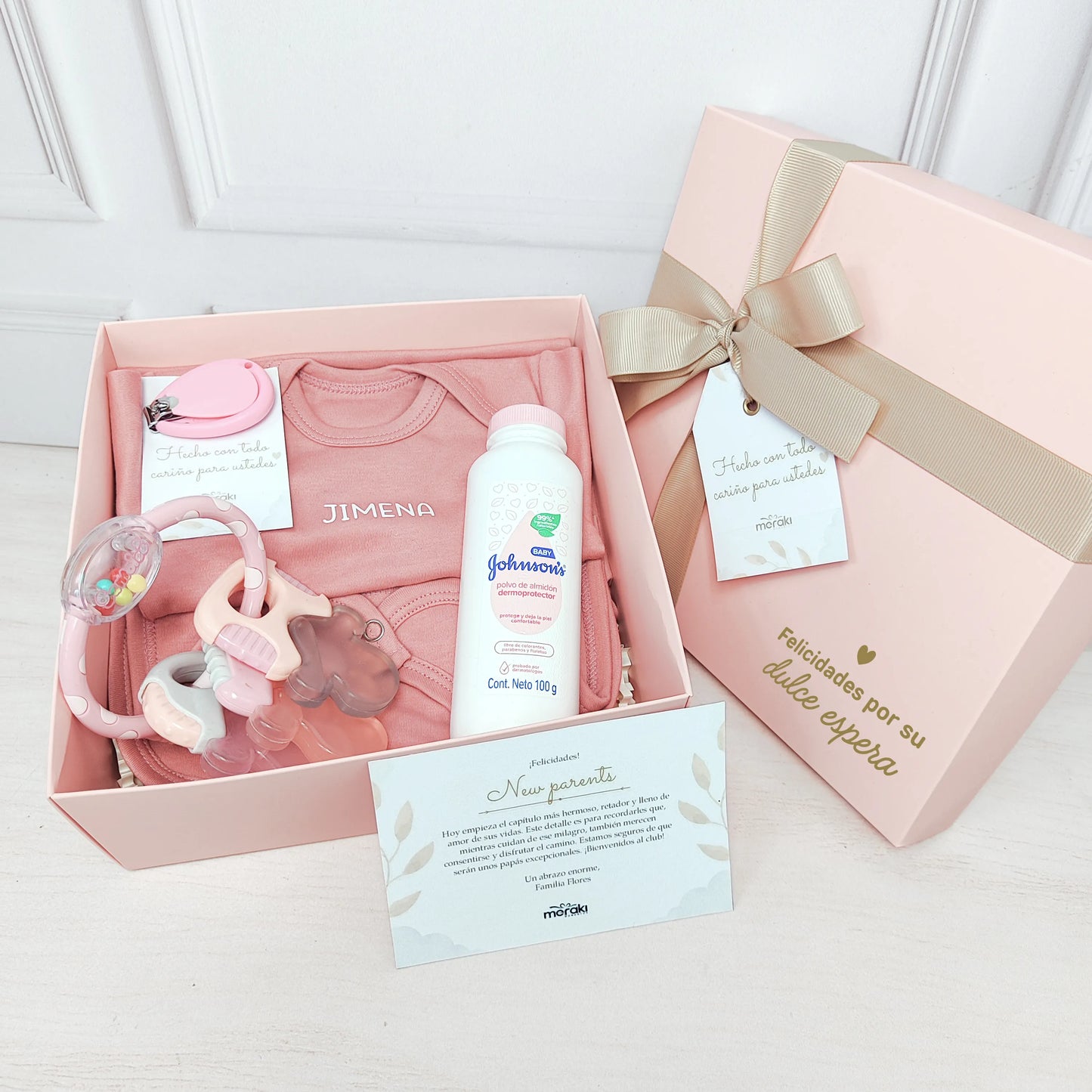 Box Welcome Baby Rosa