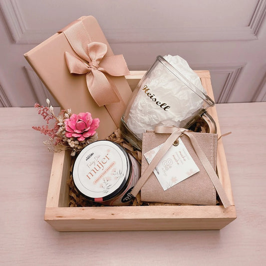 Box de Pino con Agenda y Gratitud