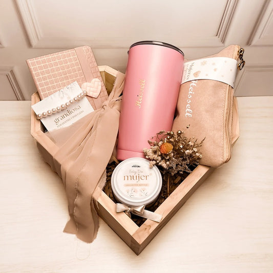 Box Corazón con Termo y Agenda de Conexión