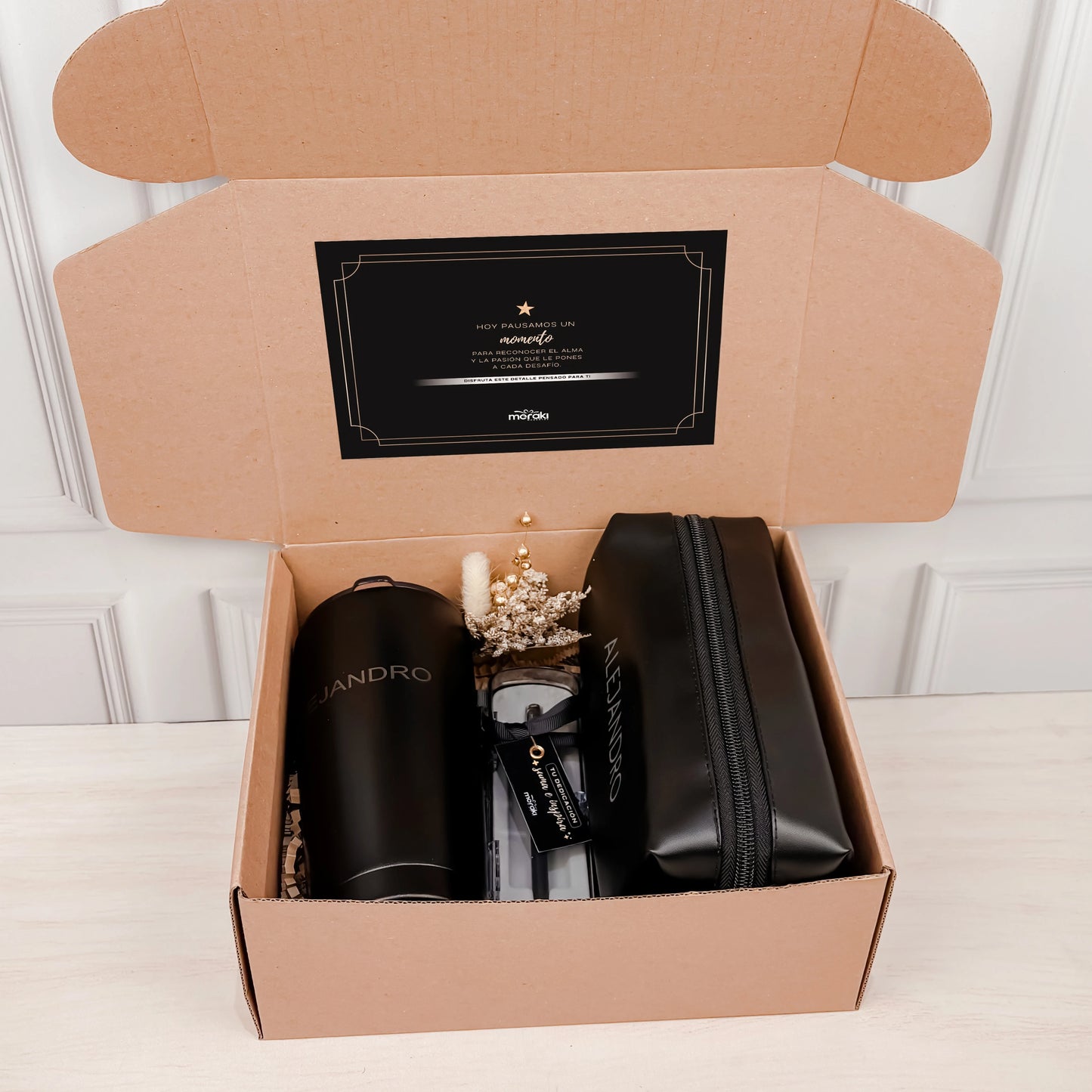 Kit ejecutivo negro con accesorios