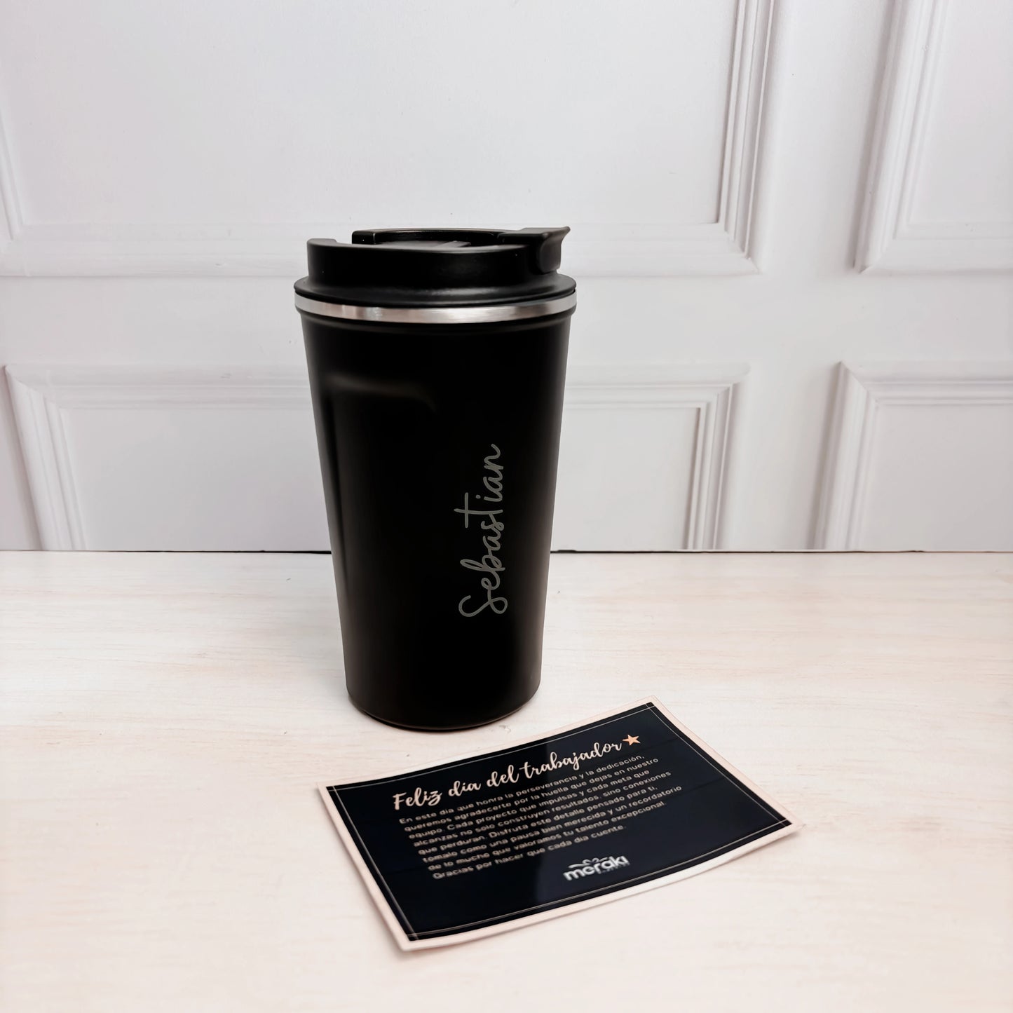 Vaso térmico con tarjeta