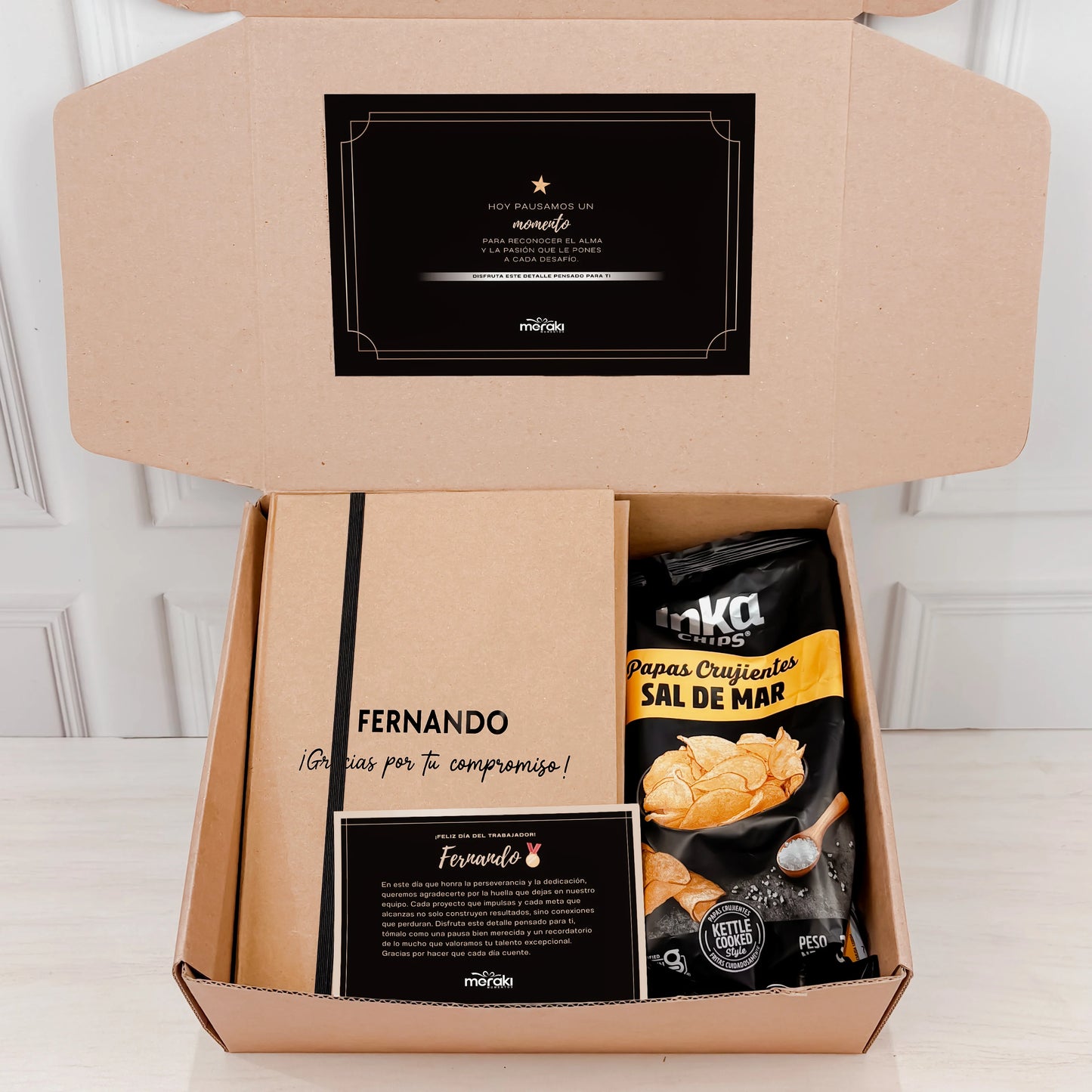 Caja sorpresa con botana