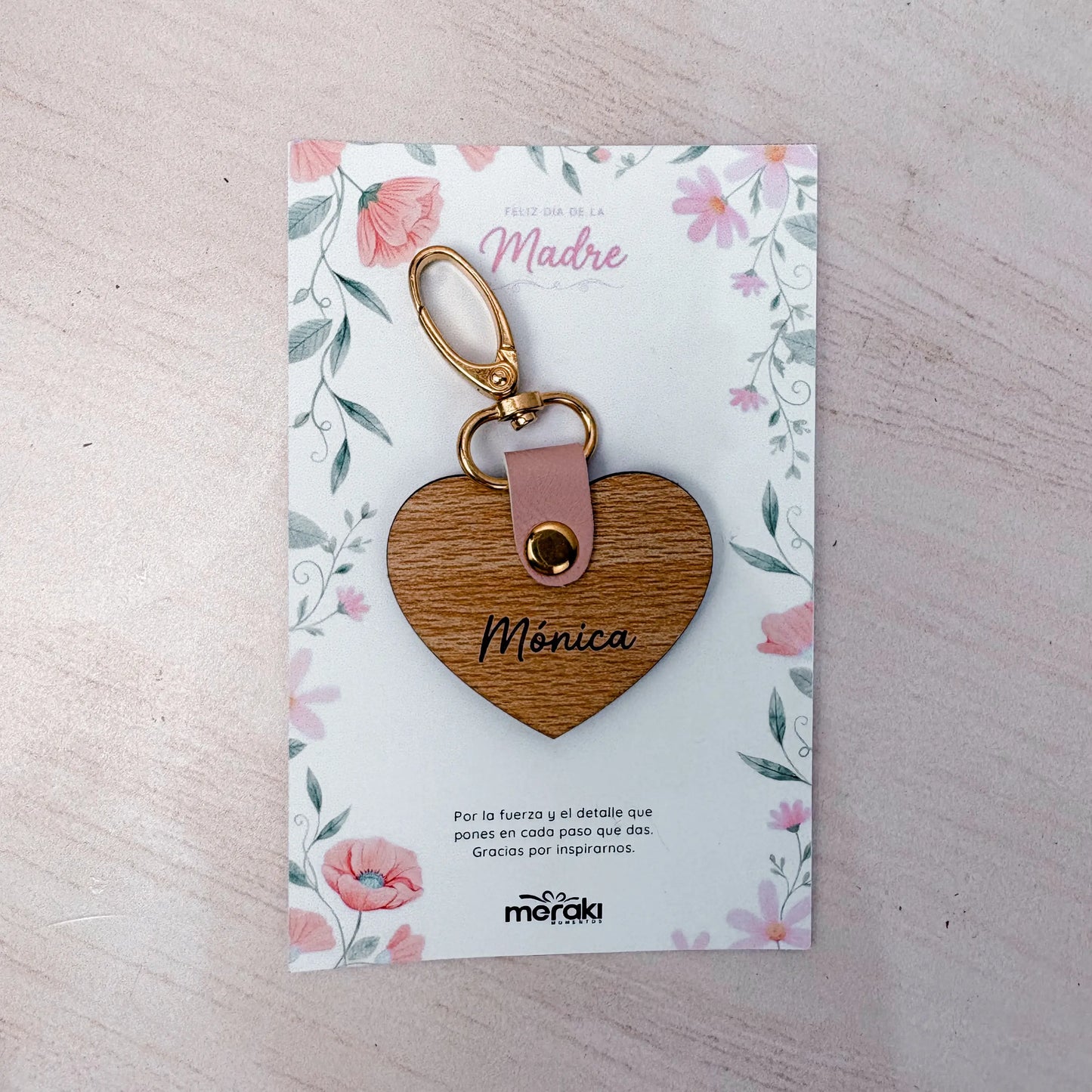 Llavero de Madera con Nombre