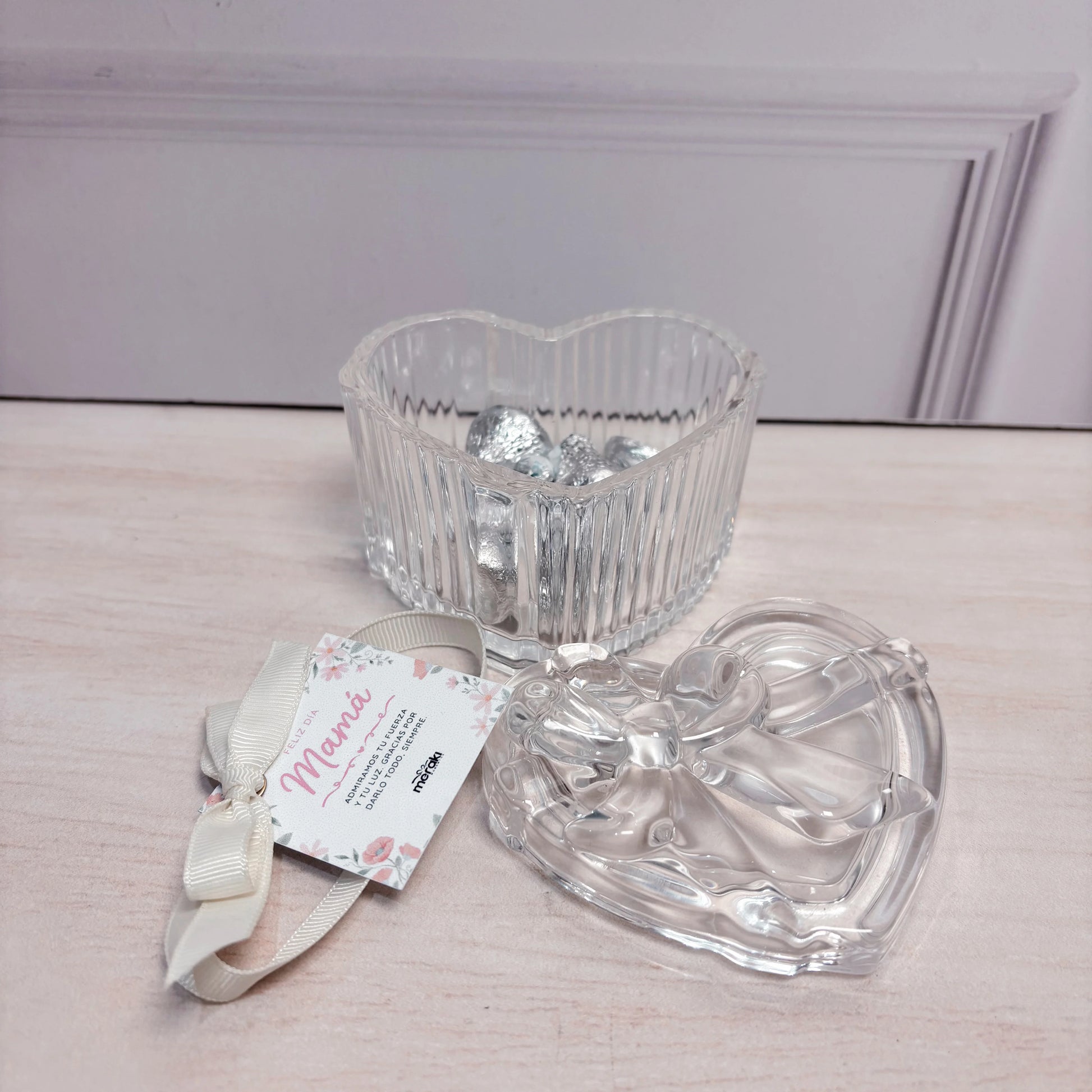 Recipiente de Cristal en Corazón