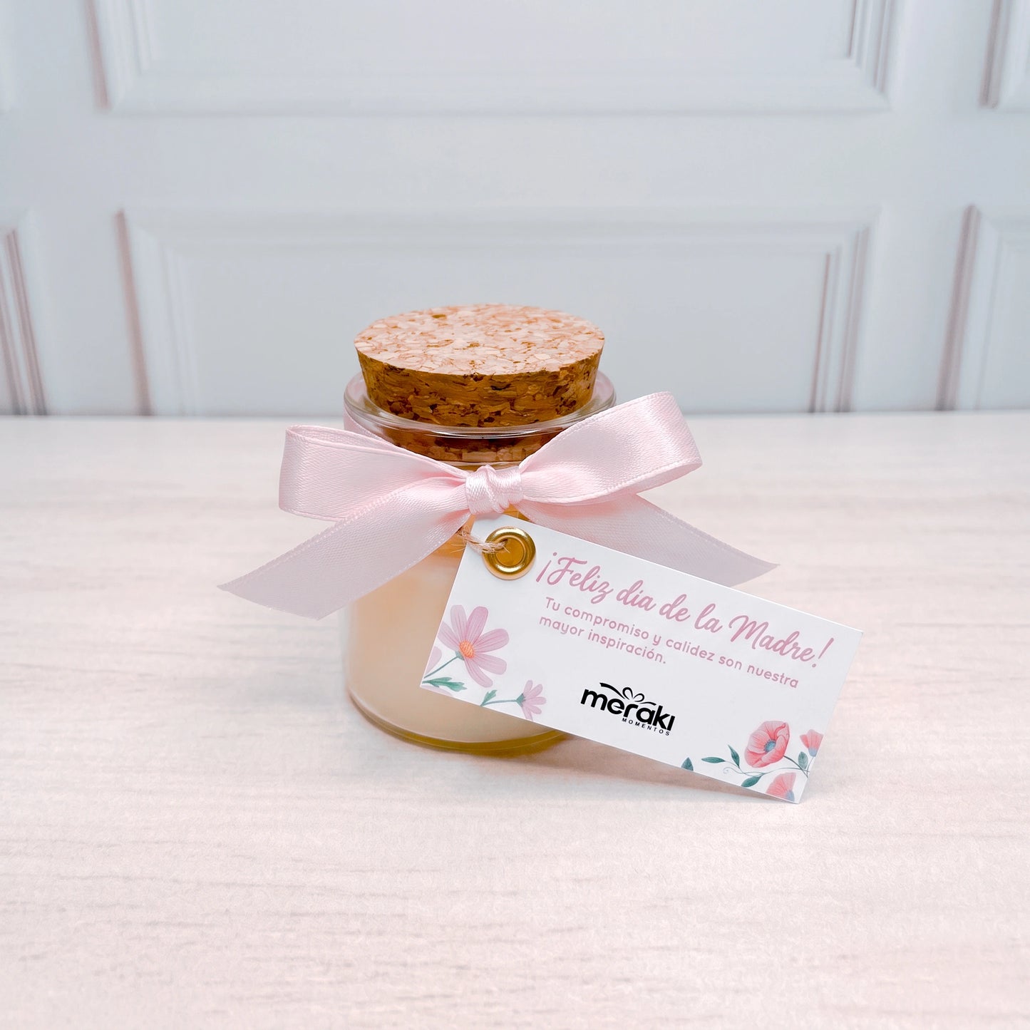 Frasco de Cristal Con Tarjeta