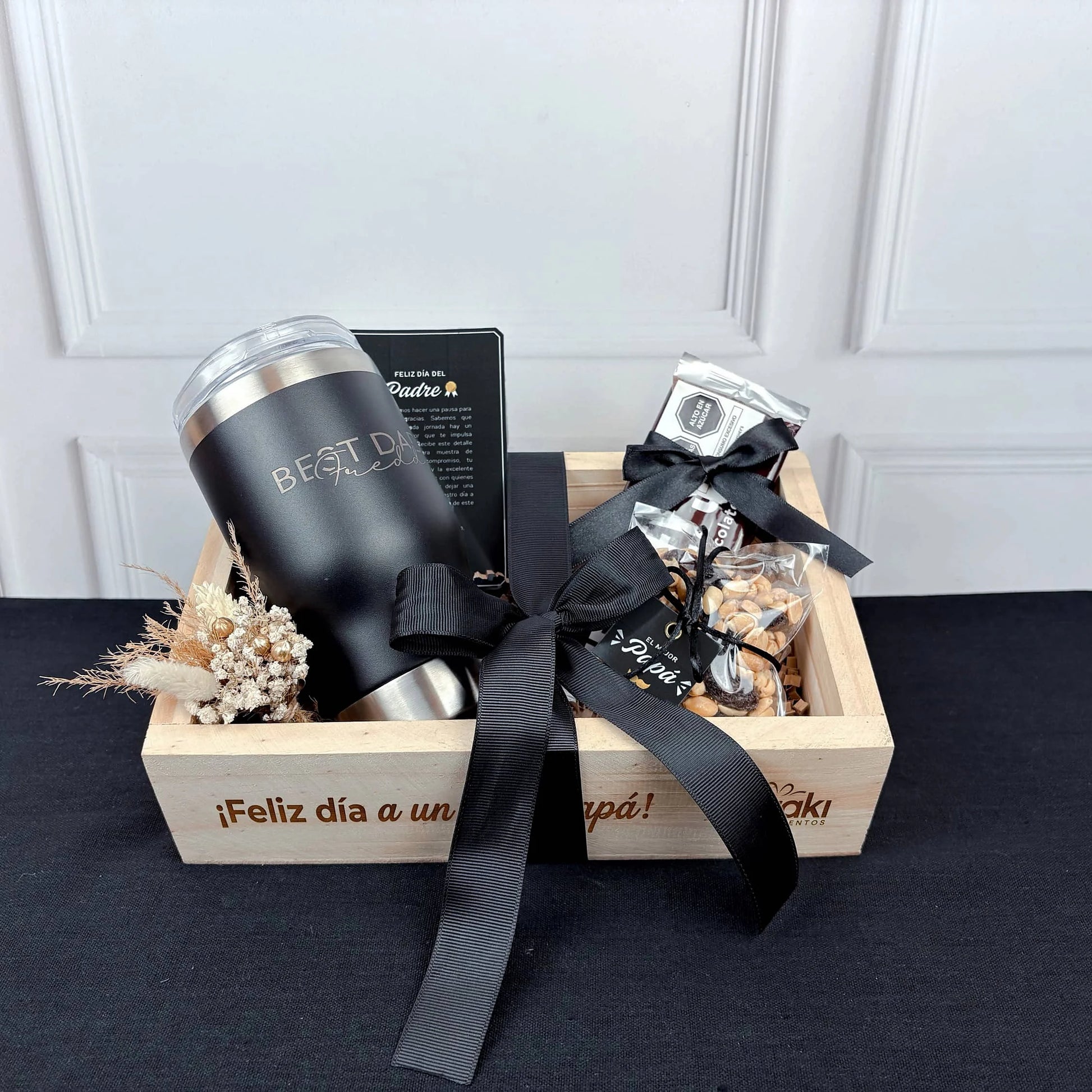 Box Madera Vaso Térmico Papá