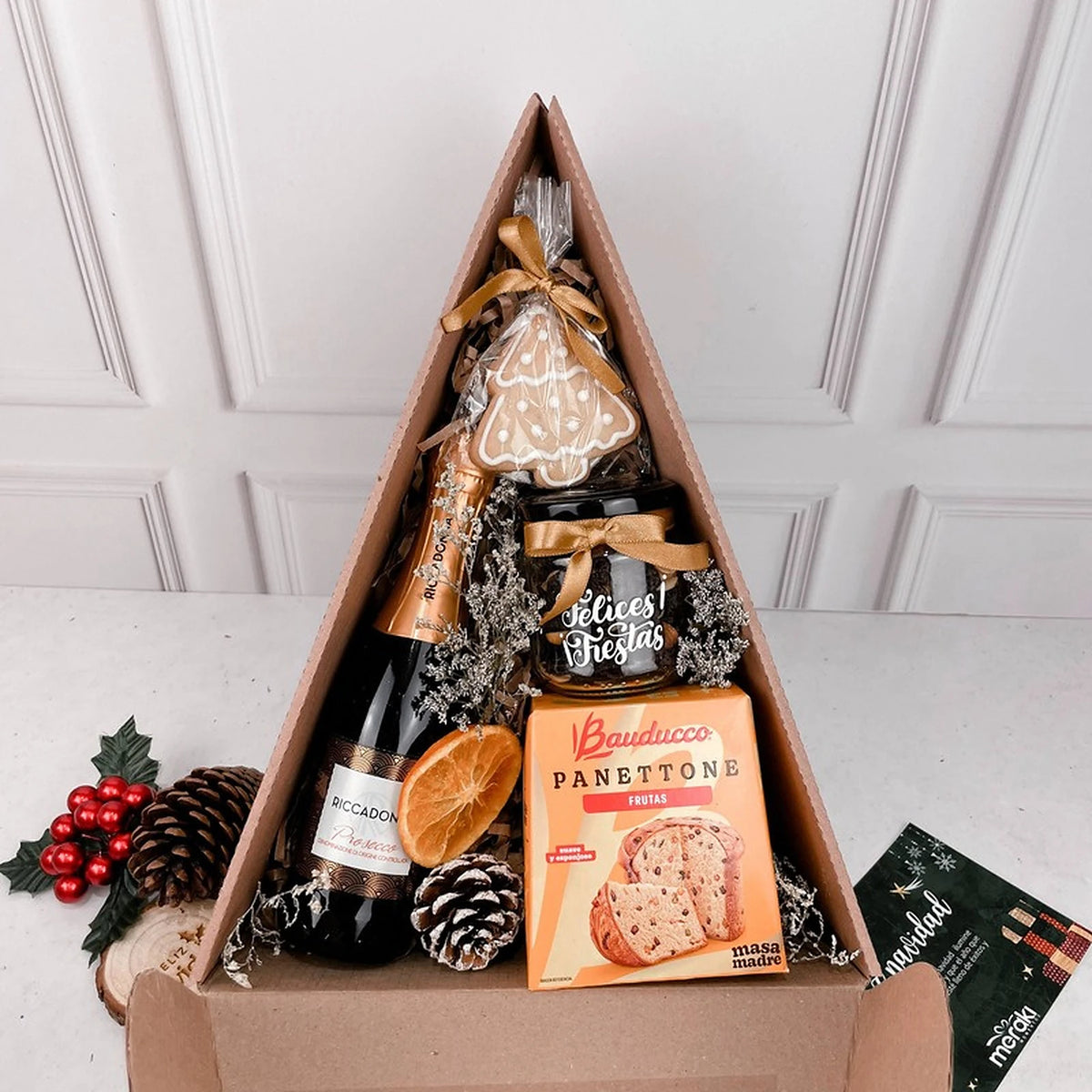 Box Navideño Con Prosecco Y Frutos Secos