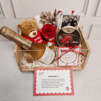 Box Brindis & Corazón Romántico