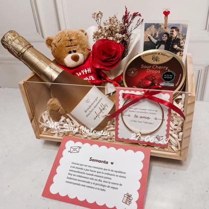 Box Brindis & Corazón Romántico